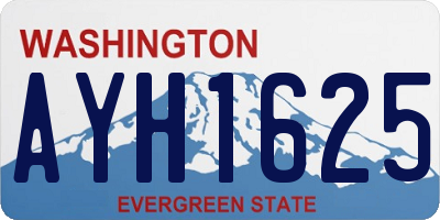 WA license plate AYH1625