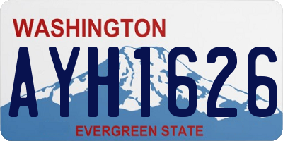 WA license plate AYH1626