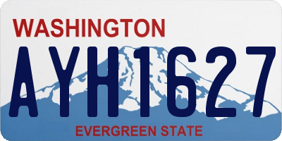 WA license plate AYH1627