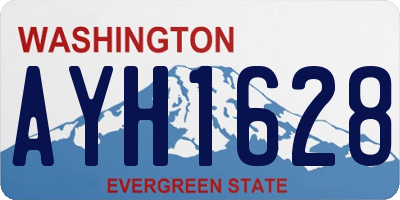 WA license plate AYH1628