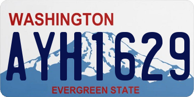 WA license plate AYH1629