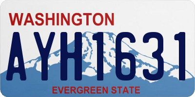 WA license plate AYH1631