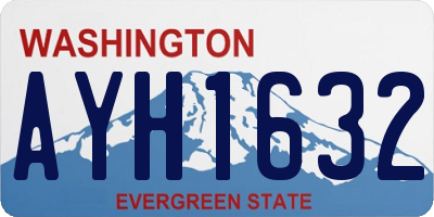 WA license plate AYH1632