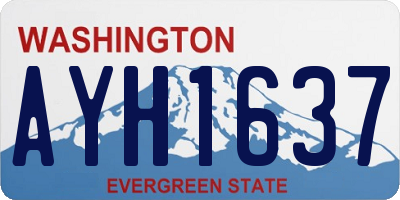 WA license plate AYH1637