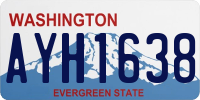 WA license plate AYH1638