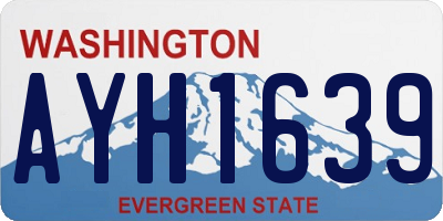 WA license plate AYH1639