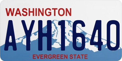 WA license plate AYH1640