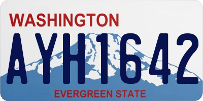 WA license plate AYH1642