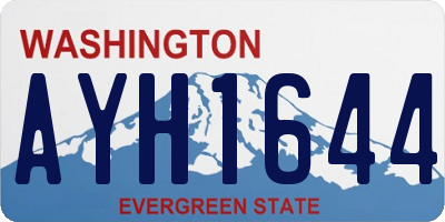 WA license plate AYH1644