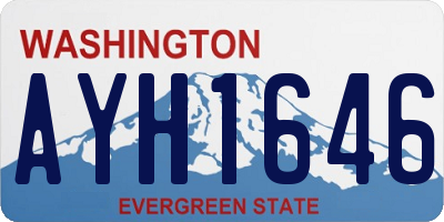WA license plate AYH1646