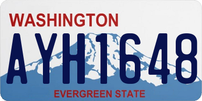 WA license plate AYH1648