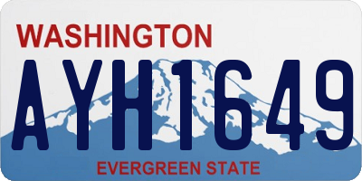 WA license plate AYH1649