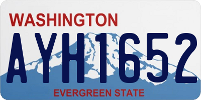 WA license plate AYH1652