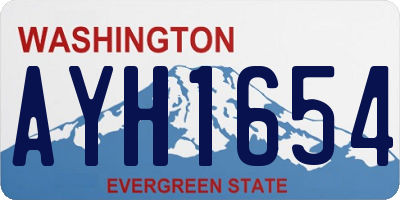 WA license plate AYH1654