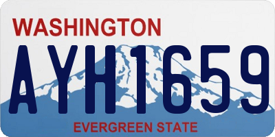 WA license plate AYH1659
