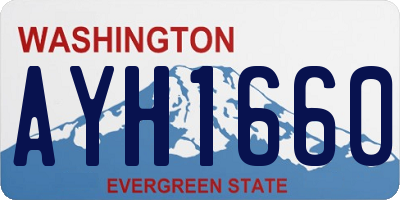 WA license plate AYH1660