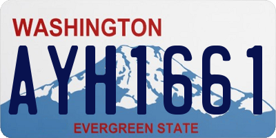 WA license plate AYH1661