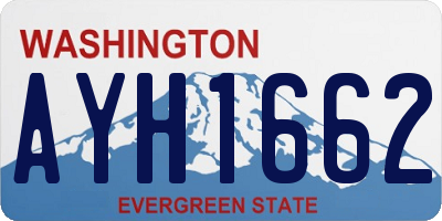 WA license plate AYH1662