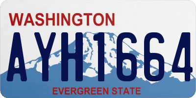 WA license plate AYH1664