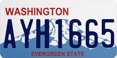 WA license plate AYH1665