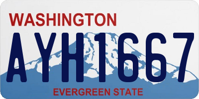 WA license plate AYH1667