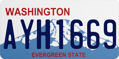WA license plate AYH1669