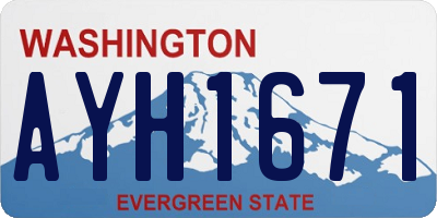WA license plate AYH1671