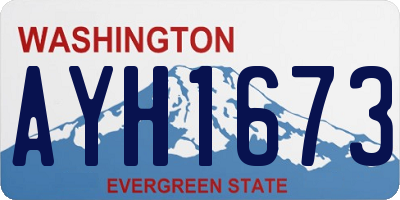 WA license plate AYH1673
