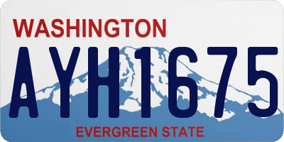 WA license plate AYH1675