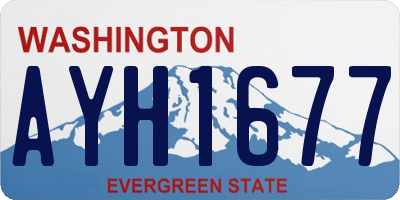 WA license plate AYH1677