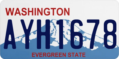 WA license plate AYH1678