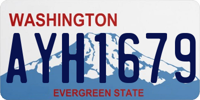 WA license plate AYH1679