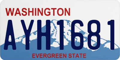WA license plate AYH1681