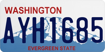 WA license plate AYH1685