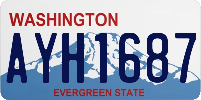 WA license plate AYH1687