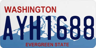 WA license plate AYH1688