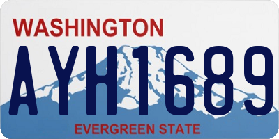 WA license plate AYH1689