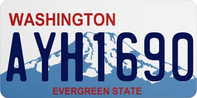 WA license plate AYH1690