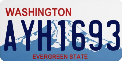 WA license plate AYH1693