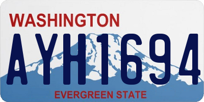 WA license plate AYH1694