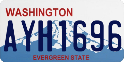 WA license plate AYH1696