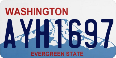WA license plate AYH1697