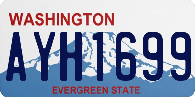WA license plate AYH1699
