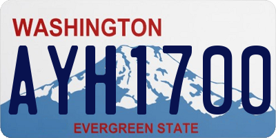 WA license plate AYH1700