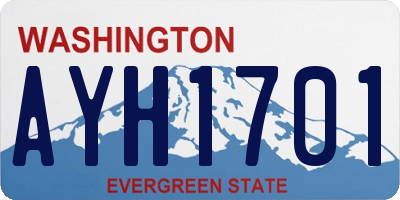 WA license plate AYH1701