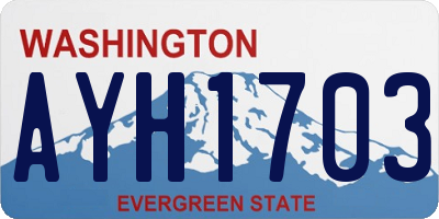 WA license plate AYH1703