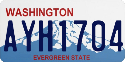 WA license plate AYH1704
