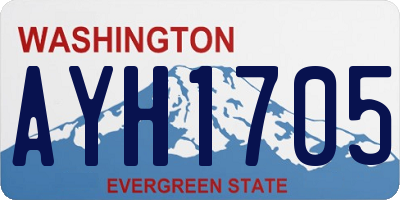 WA license plate AYH1705