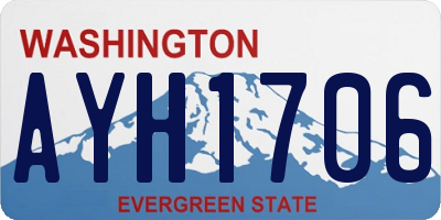 WA license plate AYH1706