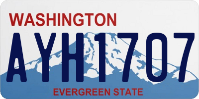 WA license plate AYH1707